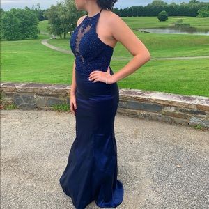 Navy Blue Prom Dress